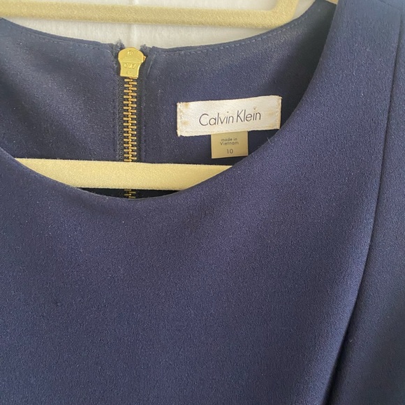 Calvin Klein Navy Sleeveless Dress Size: 10 - Picture 2 of 3